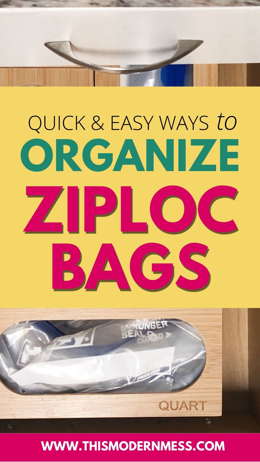 How to Organize Ziplock Bags (With or Without a Drawer!) - The